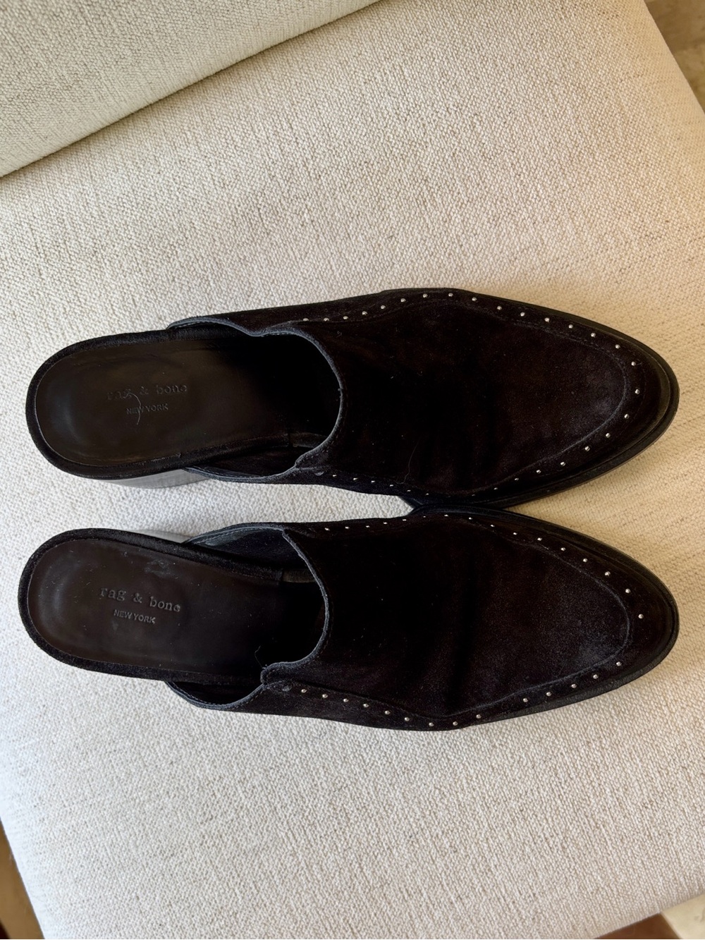 Rag and Bone Weiss Mule. Black Suede. All Leather. Size 8. Good Condition.